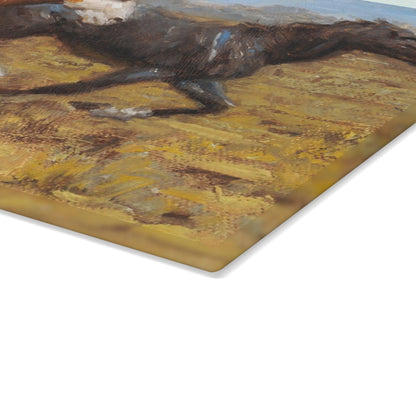 Freedom - Wild Horse Glass Cutting Board | Rustic Kitchen Decor | Unique Gift for Horse Lovers - Andy Thomas Designs