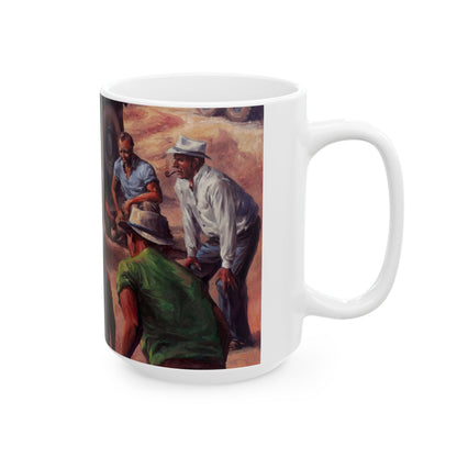 Lunch Break | Men Working | Ceramic Mug — Coffee Cup (11oz/15oz)