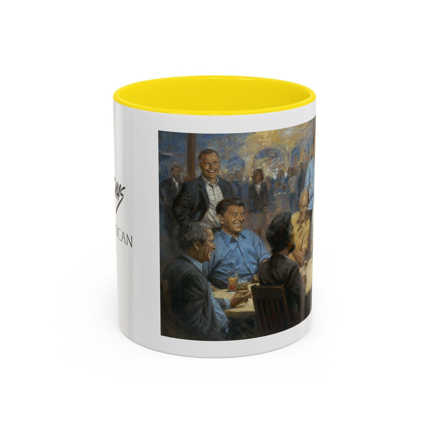 The Repub Club Coffee Mug - Elegant Accent Coffee Mug 11oz & 15oz - Presidential Gathering Design feat. Trump - Andy Thomas Designs