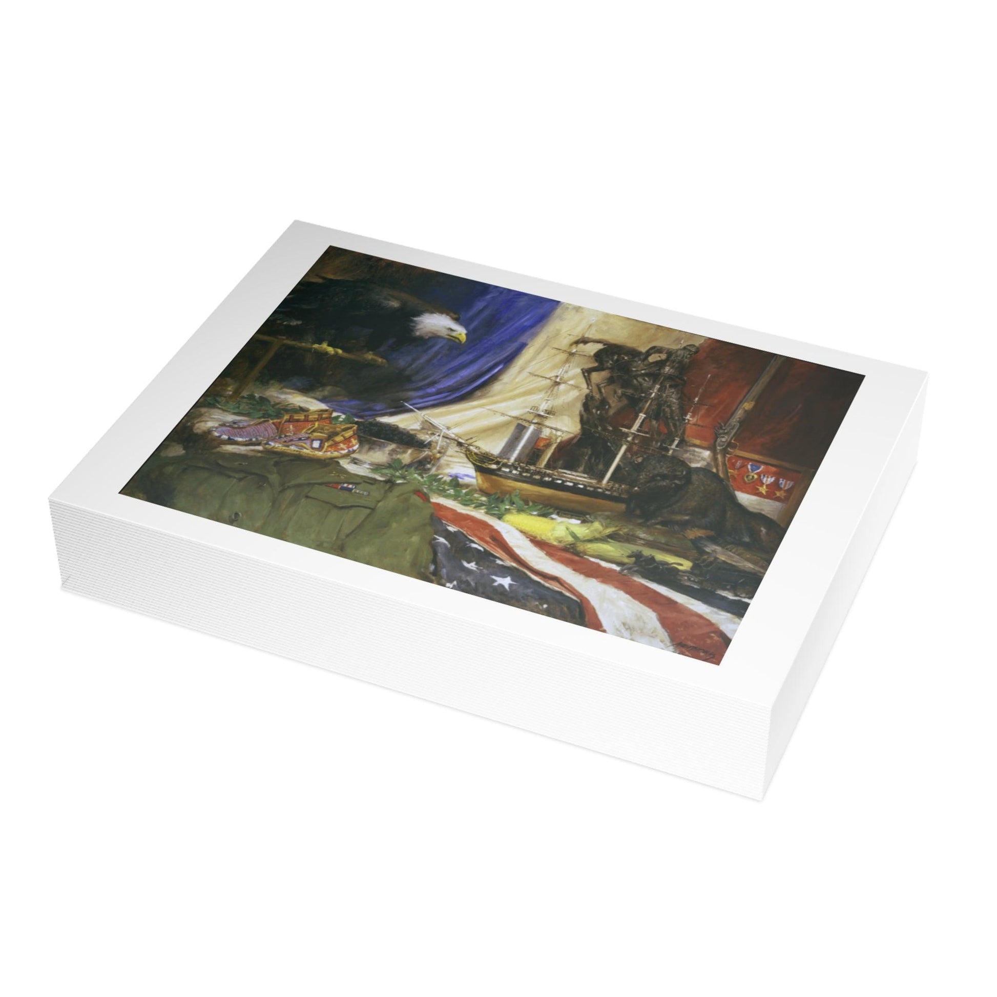 Postcards: Tribute to America - Patriotic Artwork - Elegant Patriotic Postcard Bundle - Envelopes Included - Andy Thomas Designs