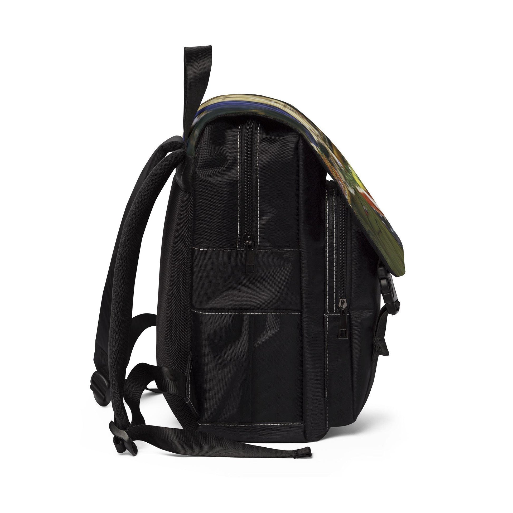Tribute to America - Artistic Canvas Shoulder Backpack for Veterans and Service Members. - Andy Thomas Designs