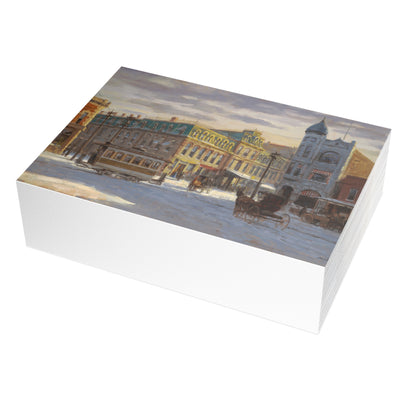 Note Cards: Winter on the Square- Envelopes Included