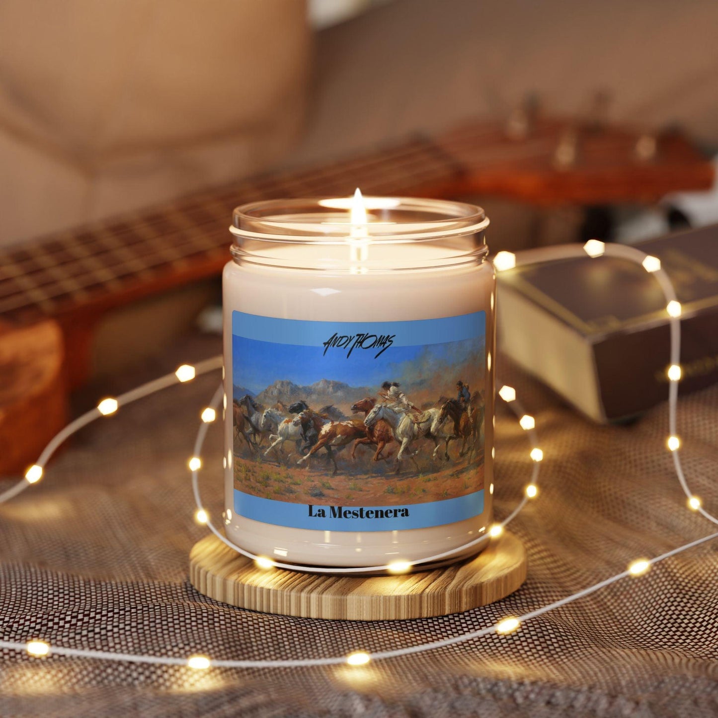 La Mestenera - Native Americans and Horses - Scented Soy Candle 9oz - Perfect Home Décor - Andy Thomas Designs