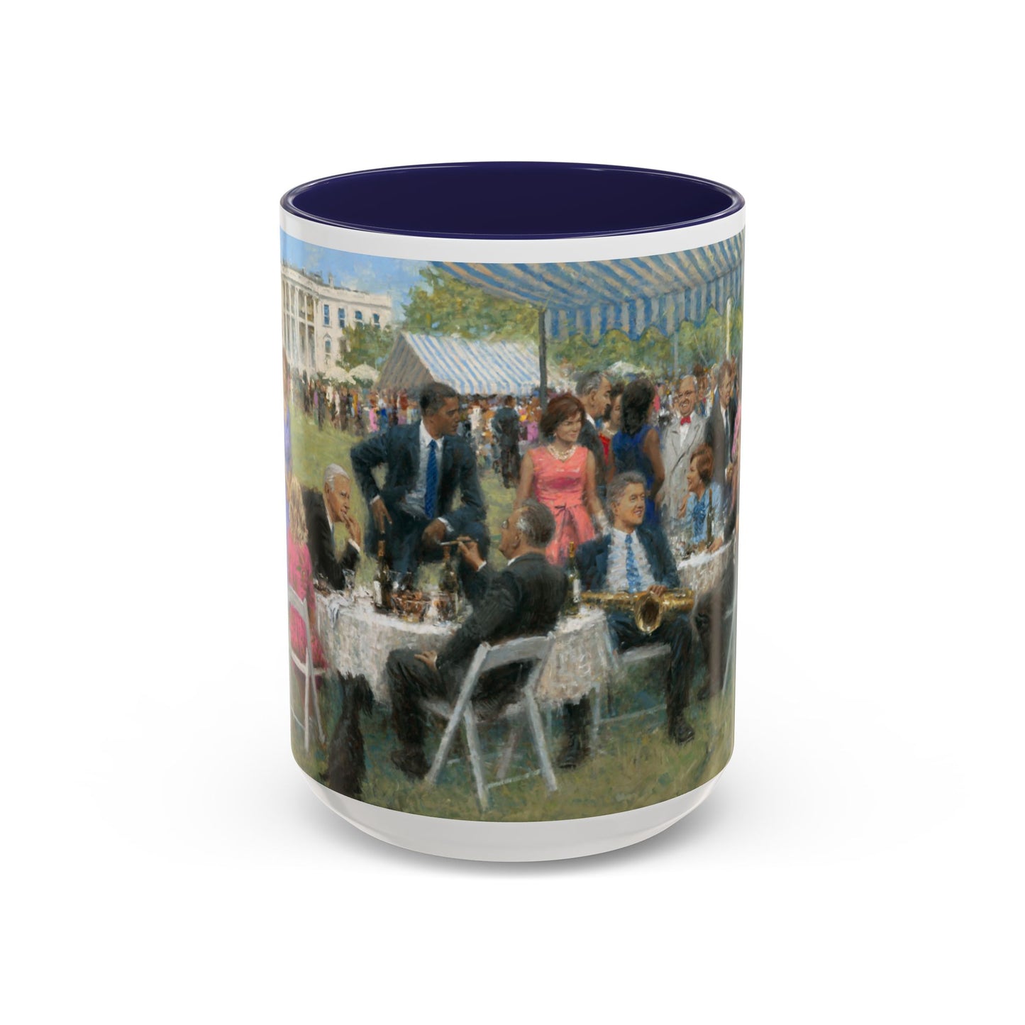 The Democratic Party - Elegant Event Themed Coffee Mug - 11oz & 15oz - Whitehouse Gathering with Obama