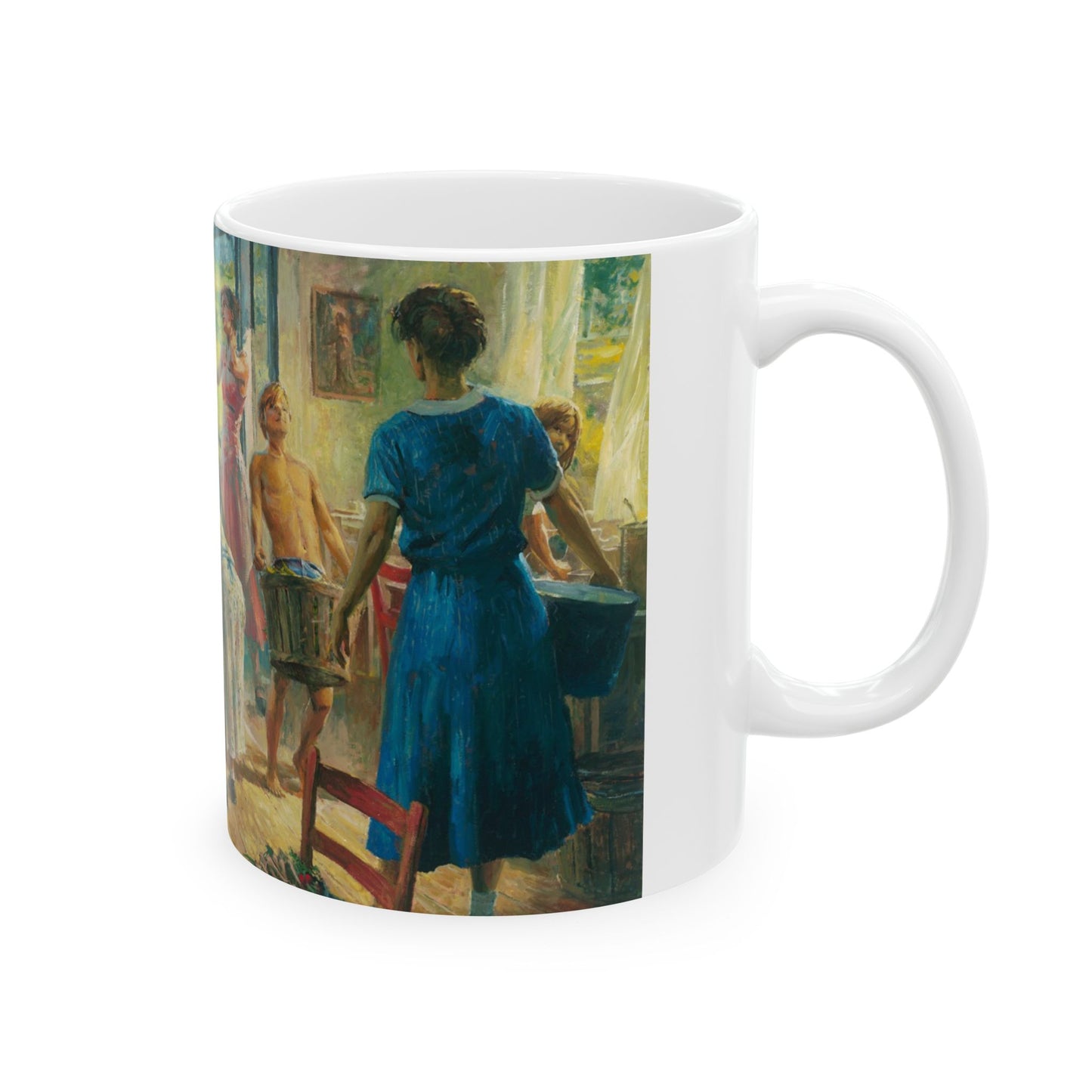 Cooking for the Thrashing Crew | Ceramic Mug — Nostalgic Country Life Coffee Cup (11oz/15oz)