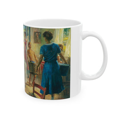 Cooking for the Thrashing Crew | Ceramic Mug — Nostalgic Country Life Coffee Cup (11oz/15oz)