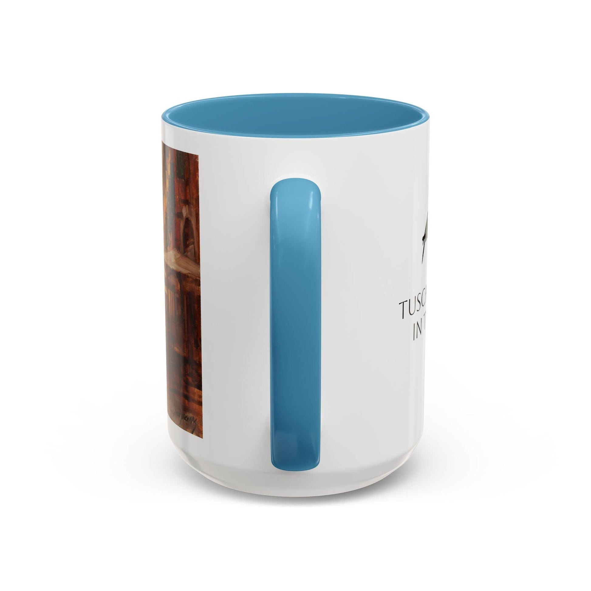 Tuscany Markets in the Middle - Elegant Accented Coffee Mug - 11oz & 15oz - Italian Landscapes - Andy Thomas Designs