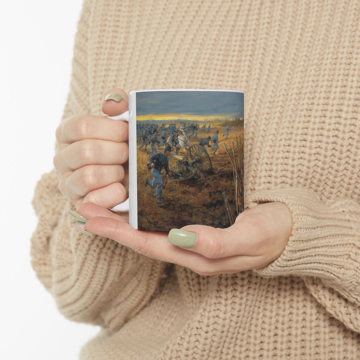 Stand Fast! The Pioneer Brigade - Ceramic Mug with Stones River Civil War Design.