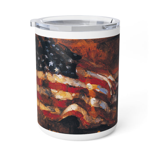 Old Glory - Patriotic Insulated Coffee Mug - 10oz American Flag Design