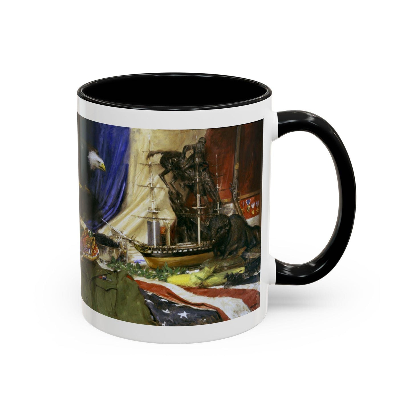 Tribute to America Coffee Mug - 11oz & 15oz - Veterans & Service members | Patriotic Artwork - Andy Thomas Designs