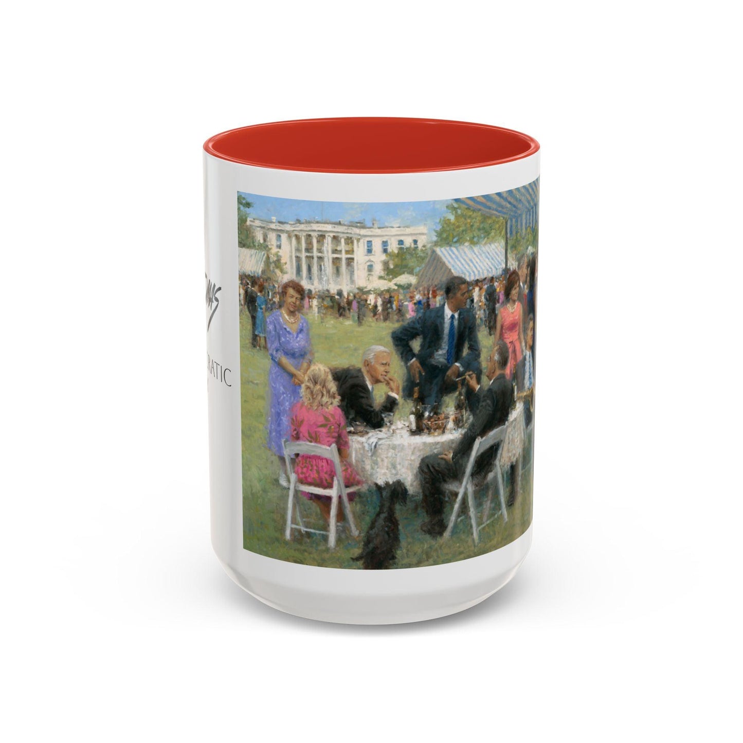 The Dem. Party - Elegant Event Themed Coffee Mug - 11oz & 15oz - Whitehouse Gathering with Biden - Andy Thomas Designs