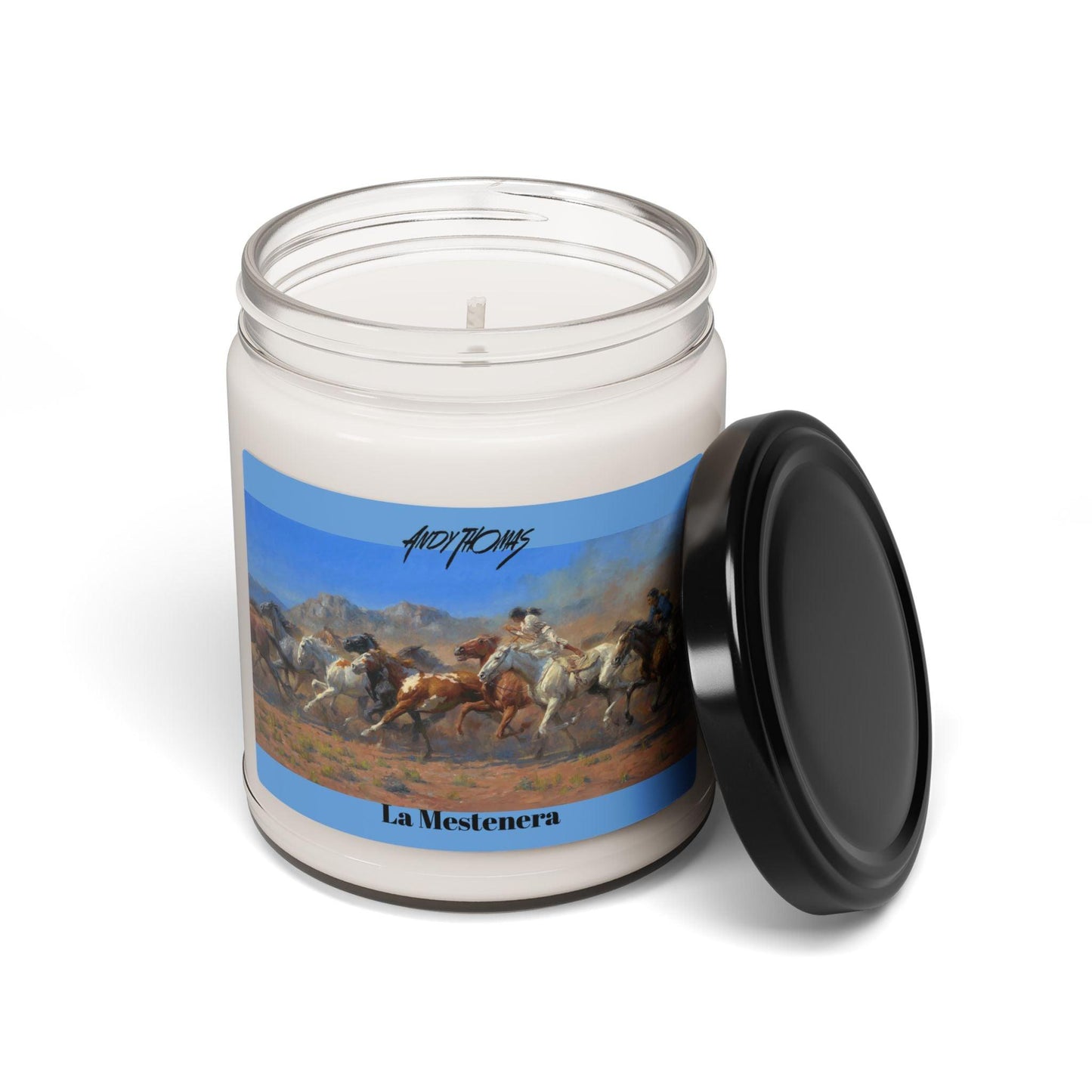 La Mestenera - Native Americans and Horses - Scented Soy Candle 9oz - Perfect Home Décor - Andy Thomas Designs