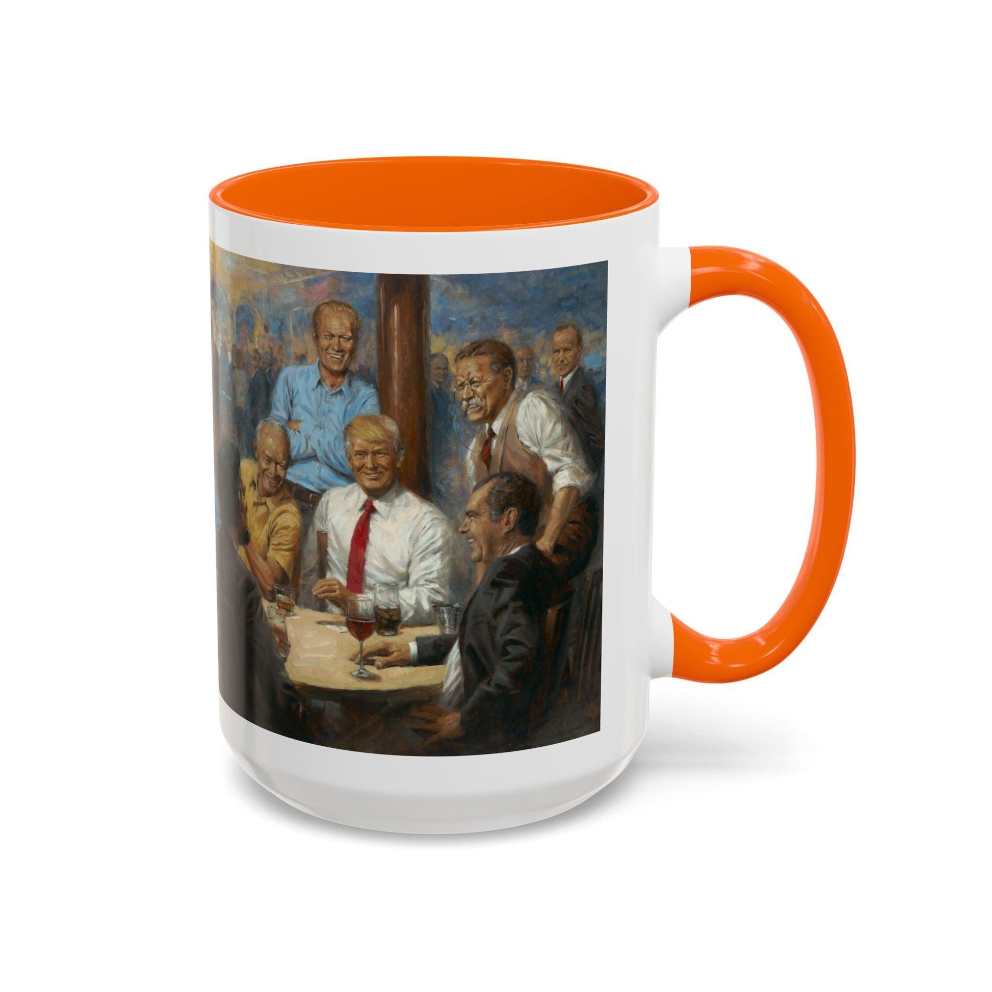 The Repub Club Coffee Mug - Elegant Accent Coffee Mug 11oz & 15oz - Presidential Gathering Design feat. Trump - Andy Thomas Designs