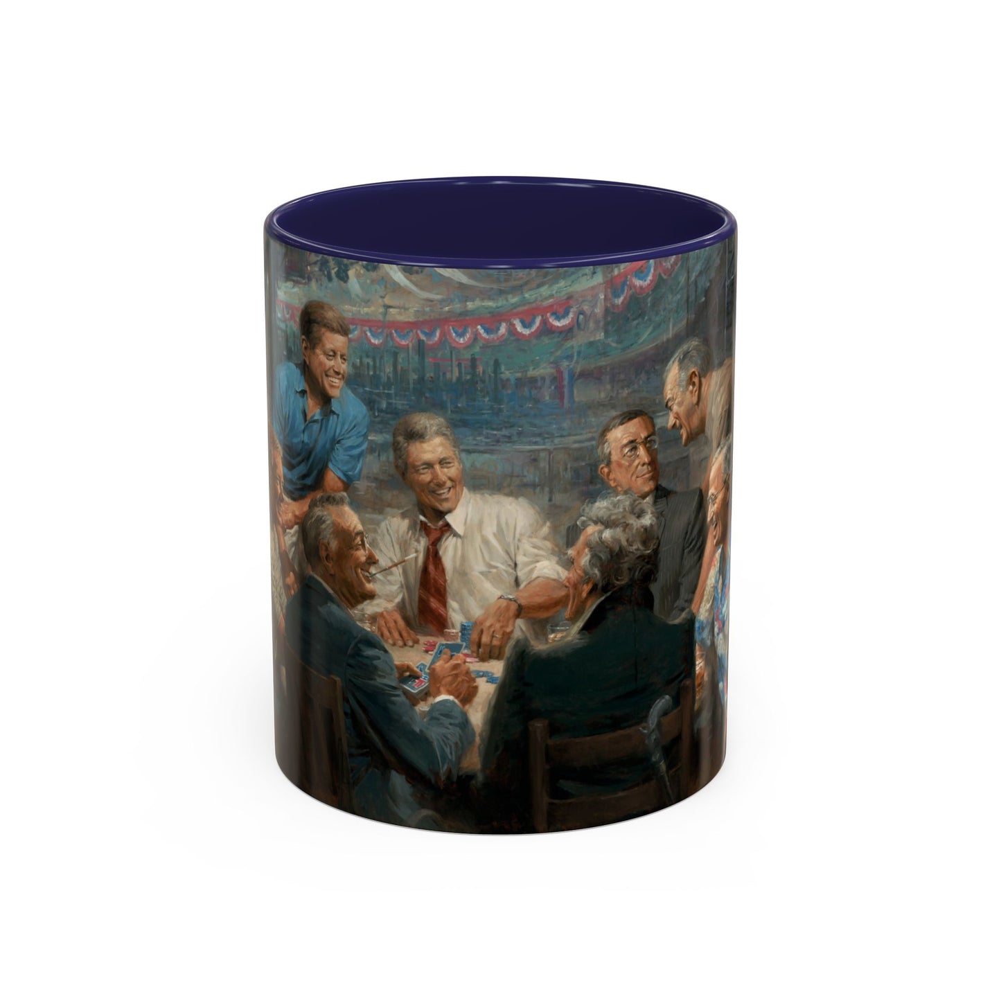 Callin the Blue Coffee Mug - Elegant Accent Coffee Mug 11oz & 15oz with Presidential Gathering Design