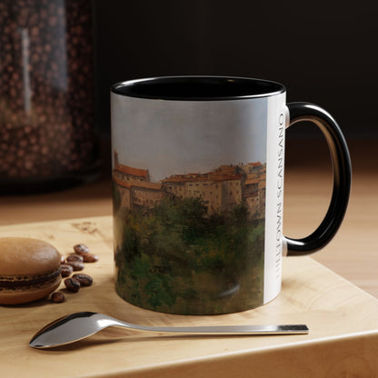 Hilltown Scansano - Elegant Accented Coffee Mug - 11oz & 15oz - Italian Landscapes