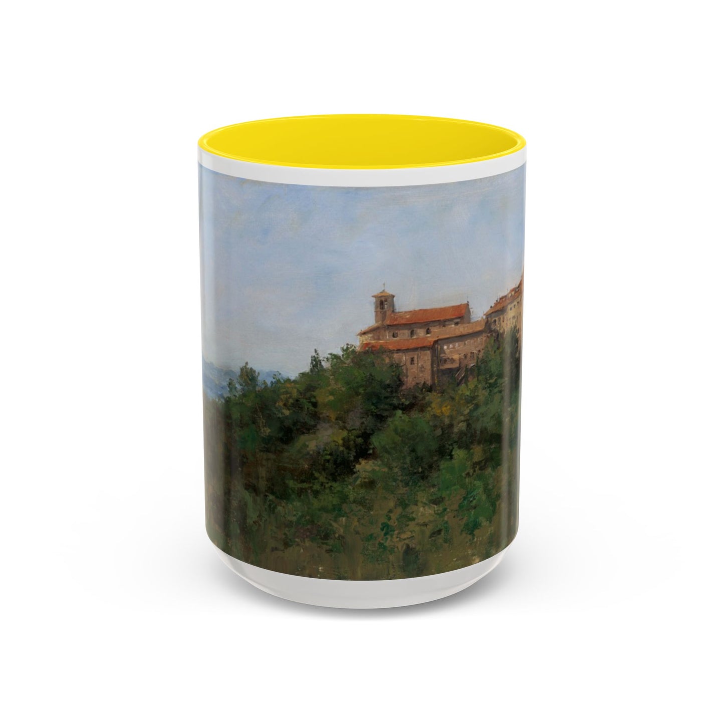 Hilltown Scansano - Elegant Accented Coffee Mug - 11oz & 15oz - Italian Landscapes