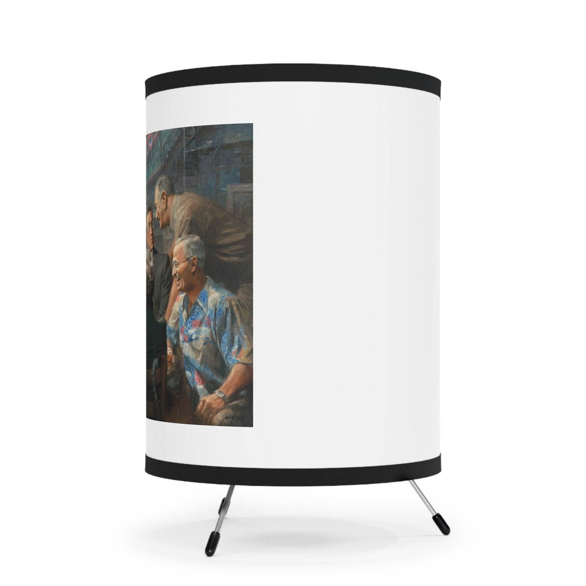 True Blues - US Presidents Play Poker on Table Tripod Lamp with Artistic Shade - Andy Thomas Designs