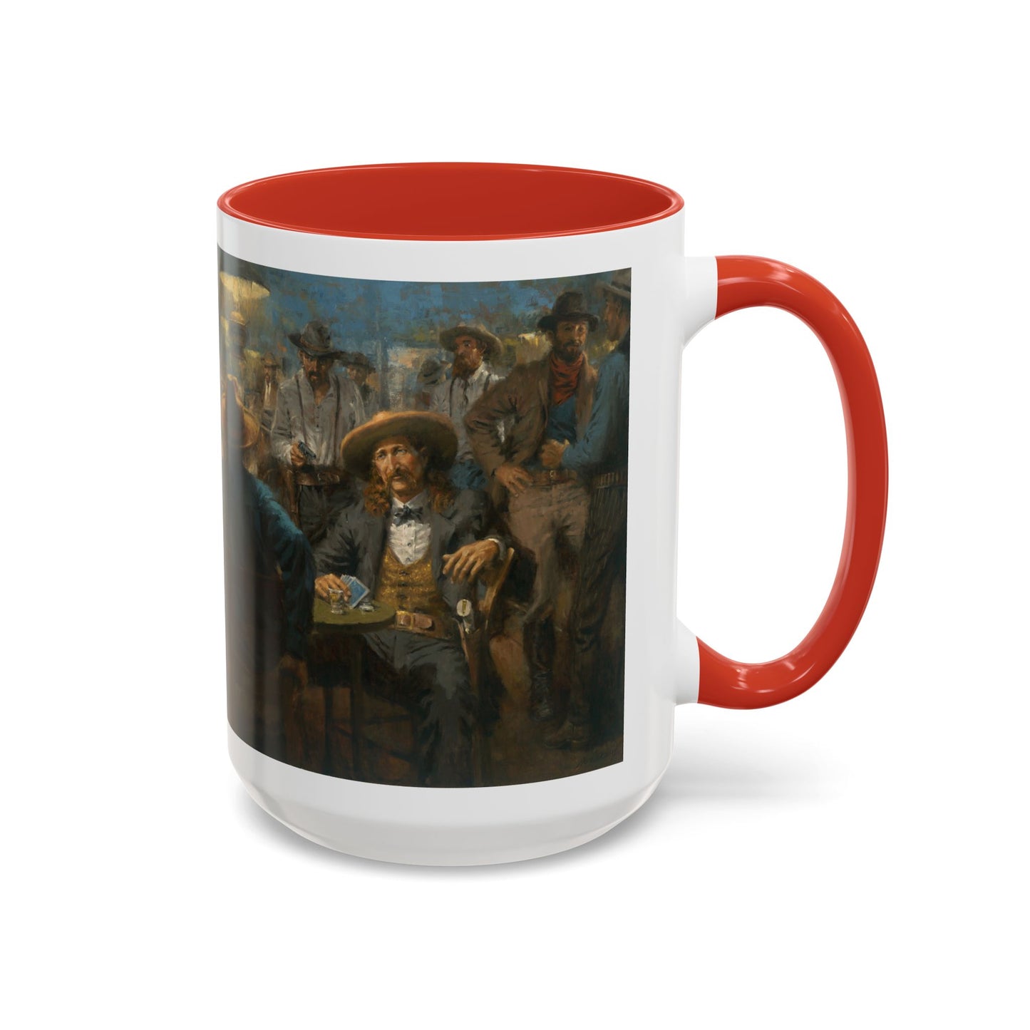 Wild Bill's Last Deal | Vintage Poker Western Art Coffee Mug - 11 & 15 oz