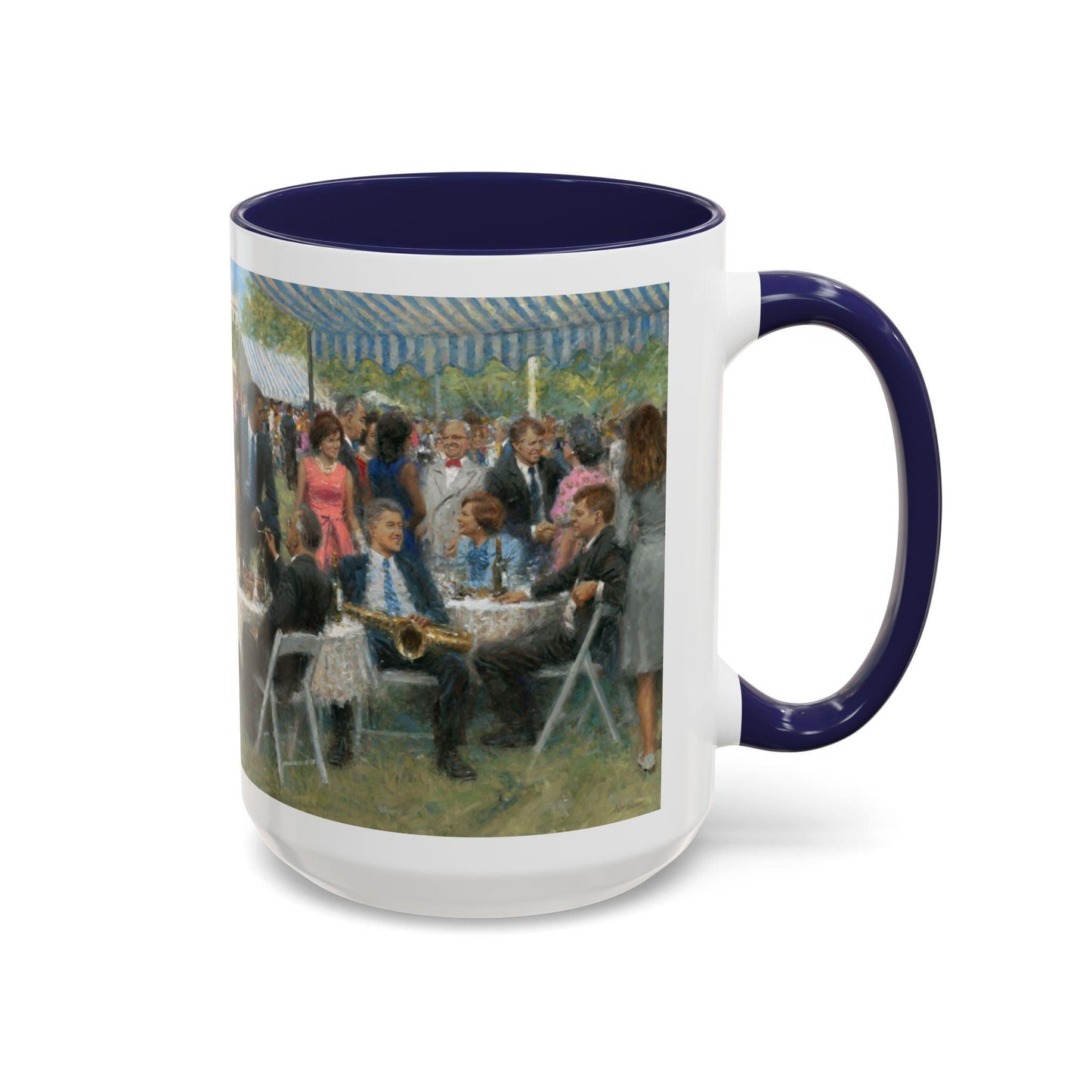 The Dem. Party - Elegant Event Themed Coffee Mug - 11oz & 15oz - Whitehouse Gathering with Biden - Andy Thomas Designs