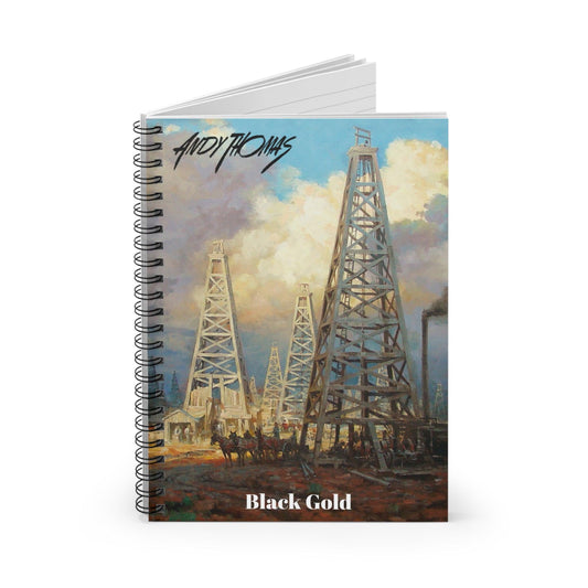 Black Gold - Spiral Notebook - Ruled Line - Andy Thomas Designs