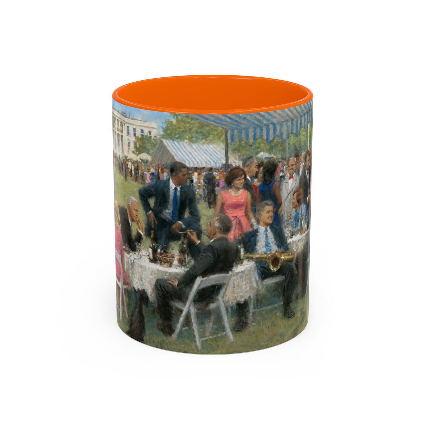 The Democratic Party - Elegant Event Themed Coffee Mug - 11oz & 15oz - Whitehouse Gathering with Obama