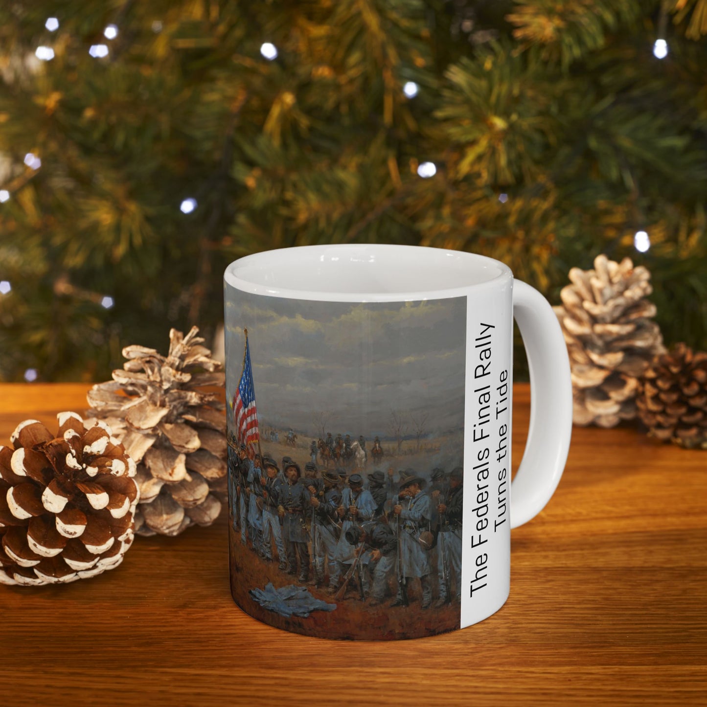 The Federals Final Rally Turns the Tide - Ceramic Mug with Stones River Civil War Design.