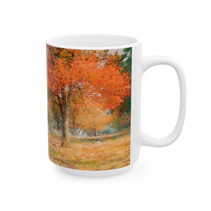 Fall Residence | Autumn | Changing Seasons | Leaves turning | Ceramic Mug — Coffee Cup (11oz/15oz)