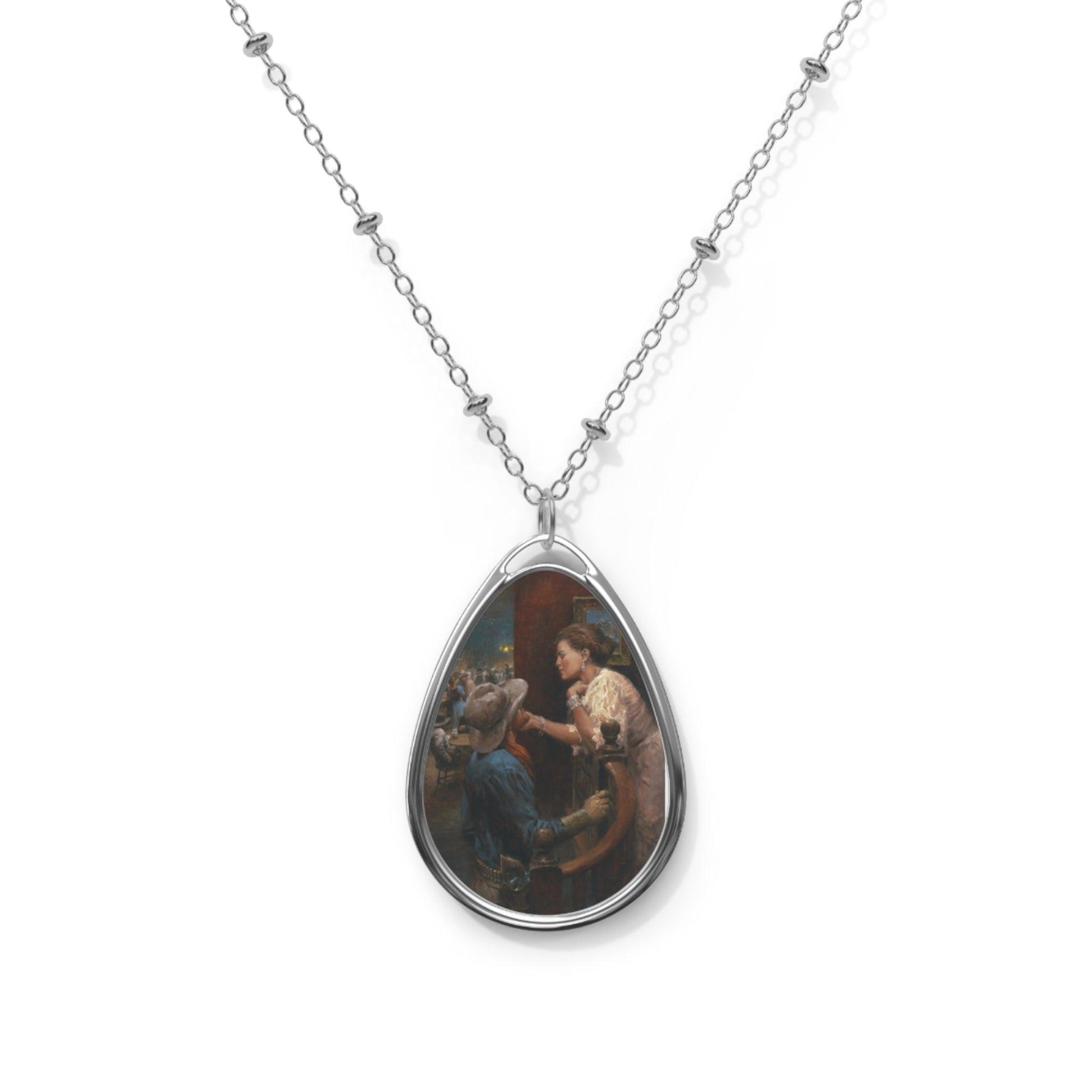 You Can Call Me Darlin' - Elegant Oval Necklace - Woman Charming Cowboy - Andy Thomas Designs