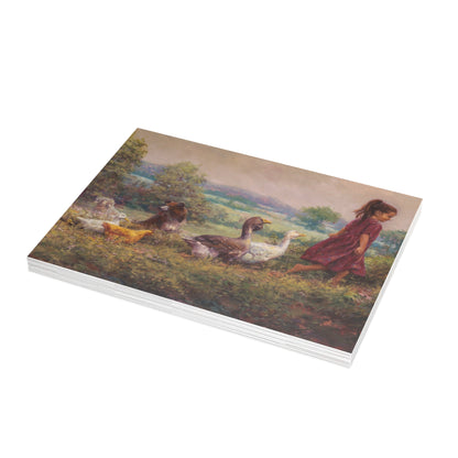 Note Cards: Goose Girl | Elegant Animal - Envelopes Included