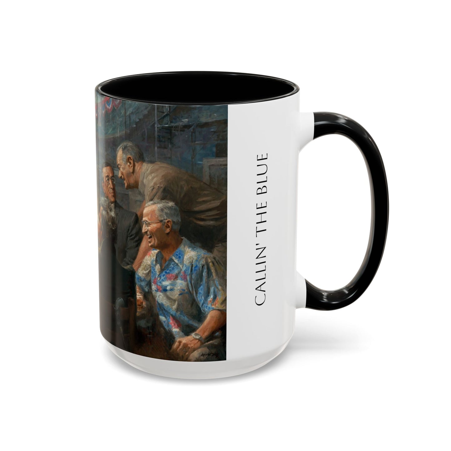 Callin the Blue Coffee Mug - Elegant Accent Coffee Mug 11oz & 15oz with Presidential Gathering Design