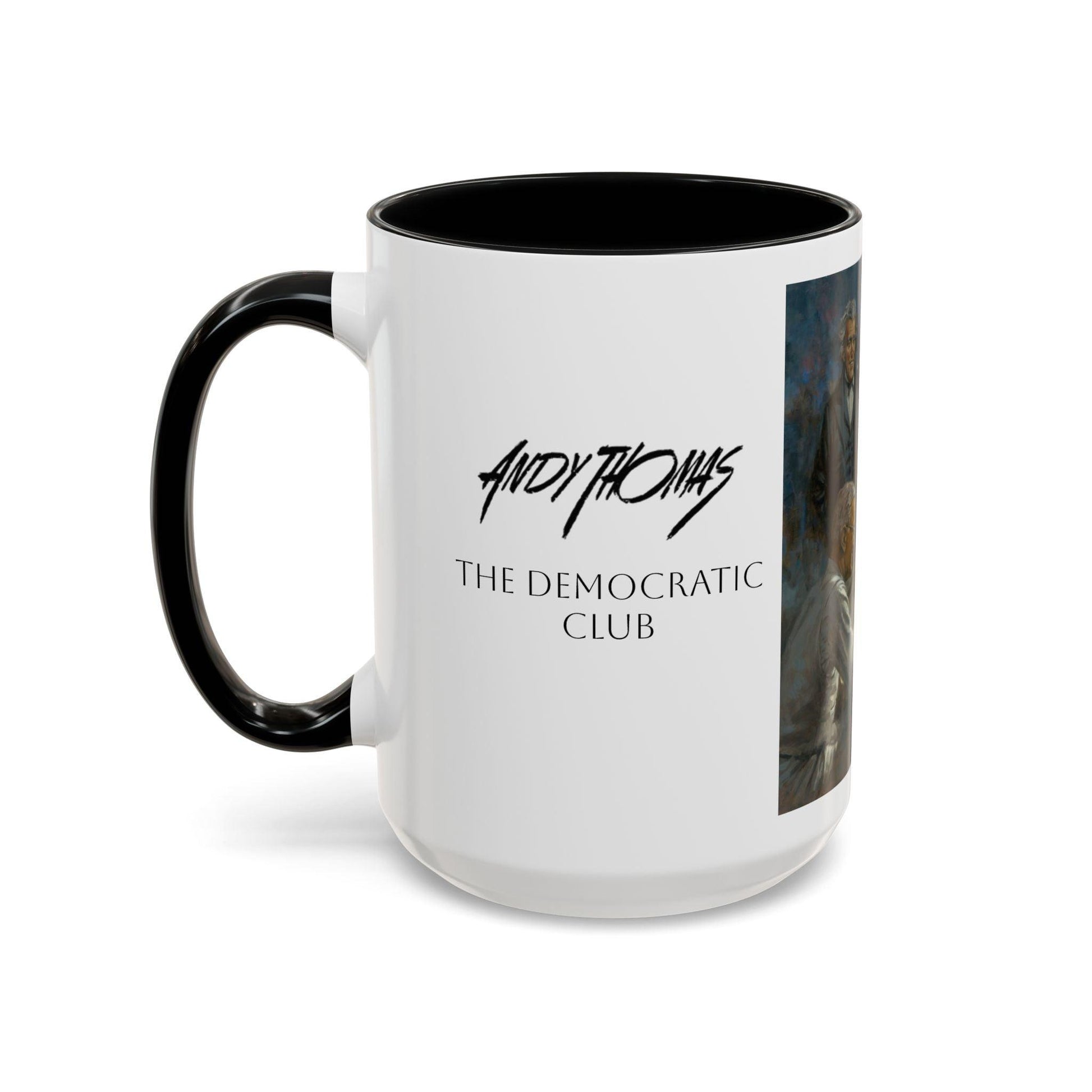 The Dem. Club Coffee Mug - 11oz & 15oz - Past Presidents Social Club with Obama Artwork - Andy Thomas Designs