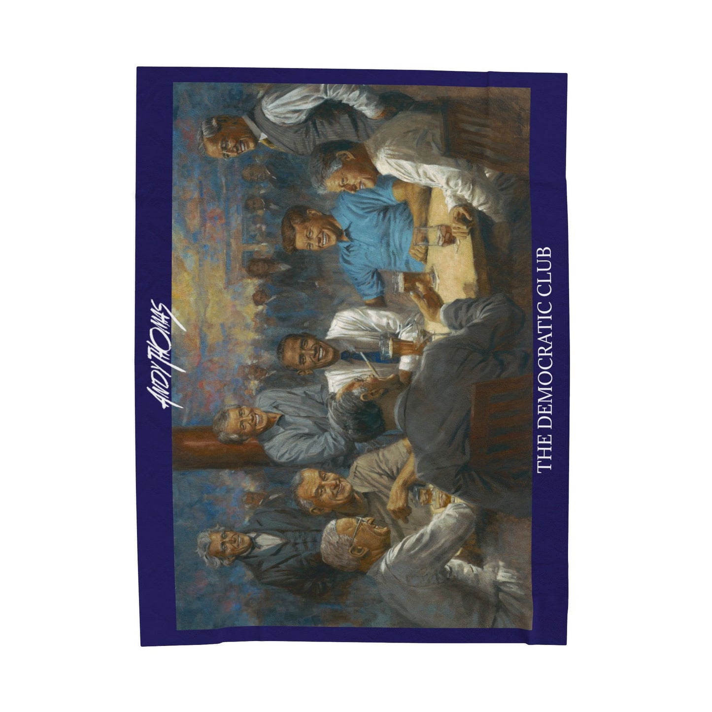 The Democratic Club Full View - Velveteen Plush Blanket
