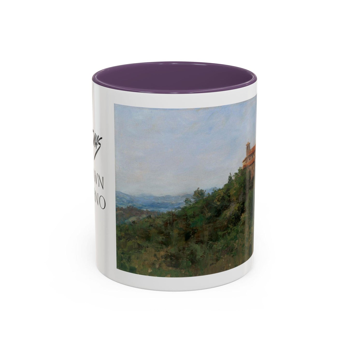 Hilltown Scansano - Elegant Accented Coffee Mug - 11oz & 15oz - Italian Landscapes - Andy Thomas Designs