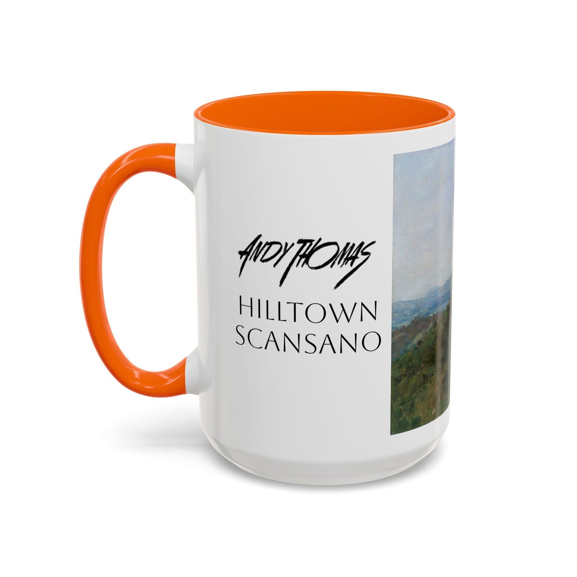 Hilltown Scansano - Elegant Accented Coffee Mug - 11oz & 15oz - Italian Landscapes - Andy Thomas Designs