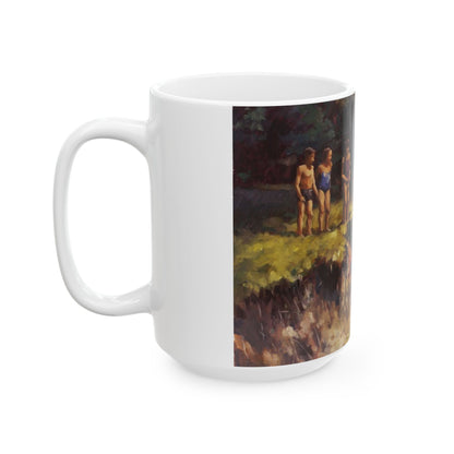 Kids in the Creek | Ceramic Mug — Vintage Country Life Coffee Cup (11oz/15oz)