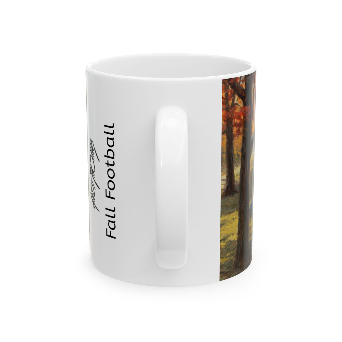 Fall Football | Kids Playing Football | Ceramic Mug — Coffee Cup (11oz/15oz)