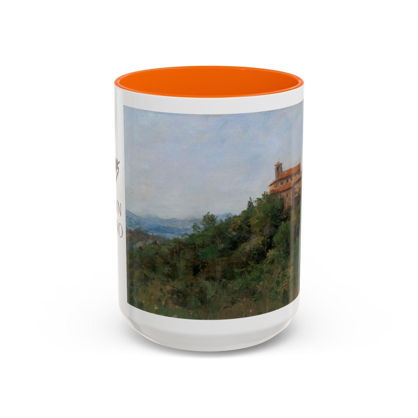 Hilltown Scansano - Elegant Accented Coffee Mug - 11oz & 15oz - Italian Landscapes - Andy Thomas Designs