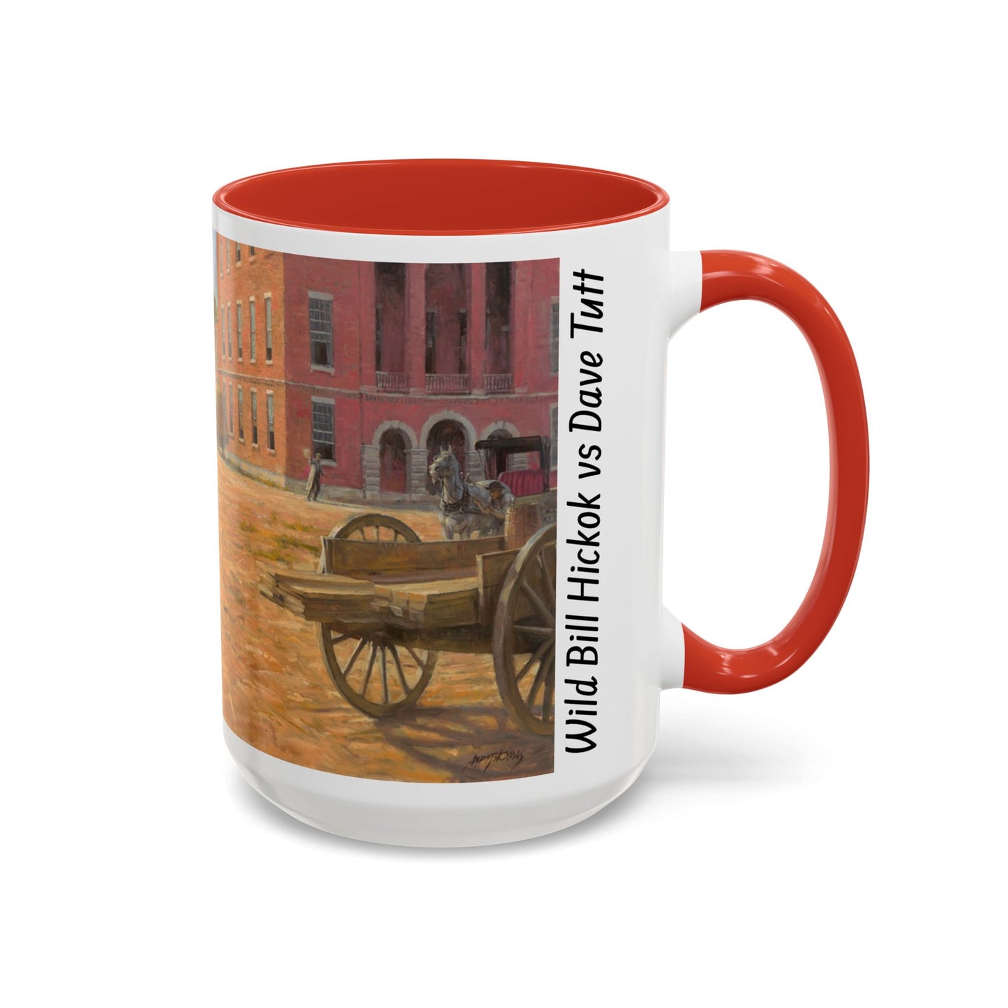 Wild Bill Hickok vs Dave Tutt | Rustic Western Accent Coffee Mug - Vintage Scene, Ideal Gift for Coffee Lovers