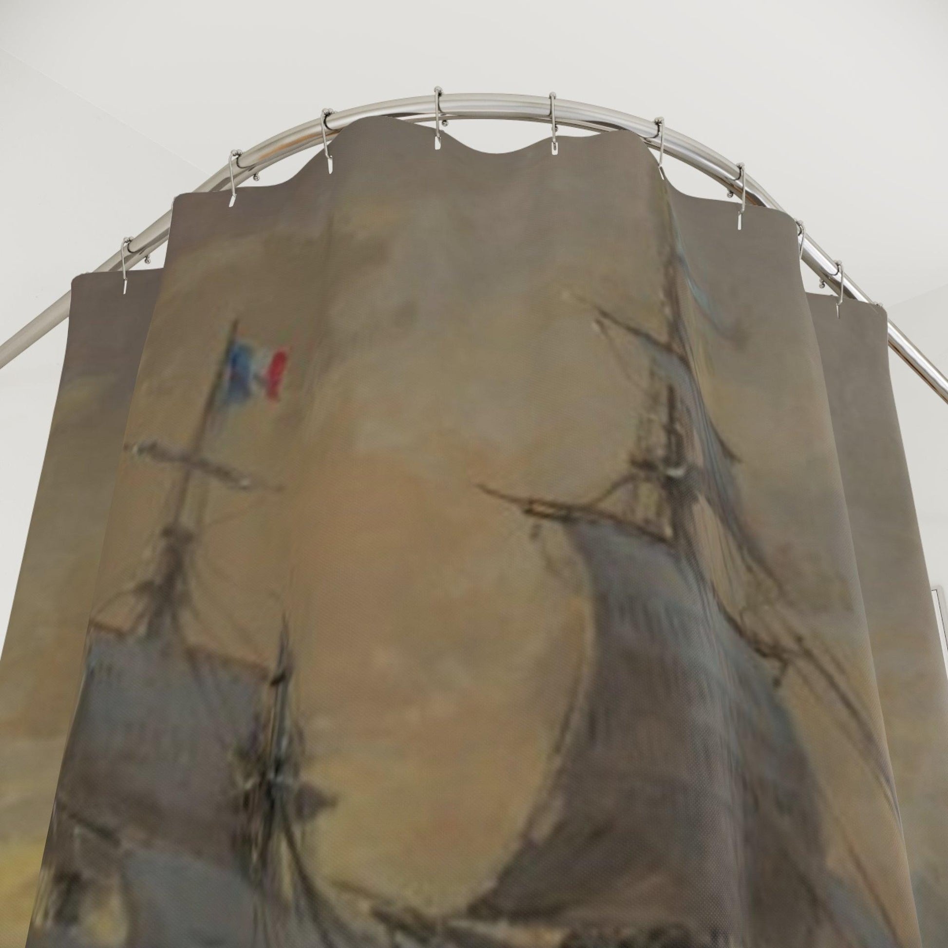 Sailing Ship | Nautical themed Shower Curtain - Sailing Ship Design for Bathroom Decor - Andy Thomas Designs