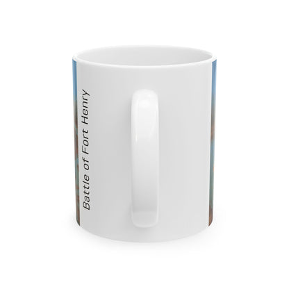 Battle of Fort Henry - Ceramic Mug with Civil War Design.