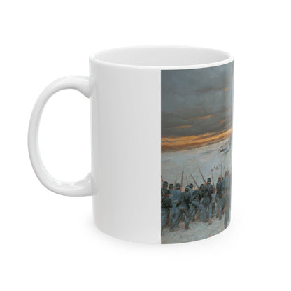 The Breakout Begins - Ceramic Mug with Fort Donelson Civil War Design.