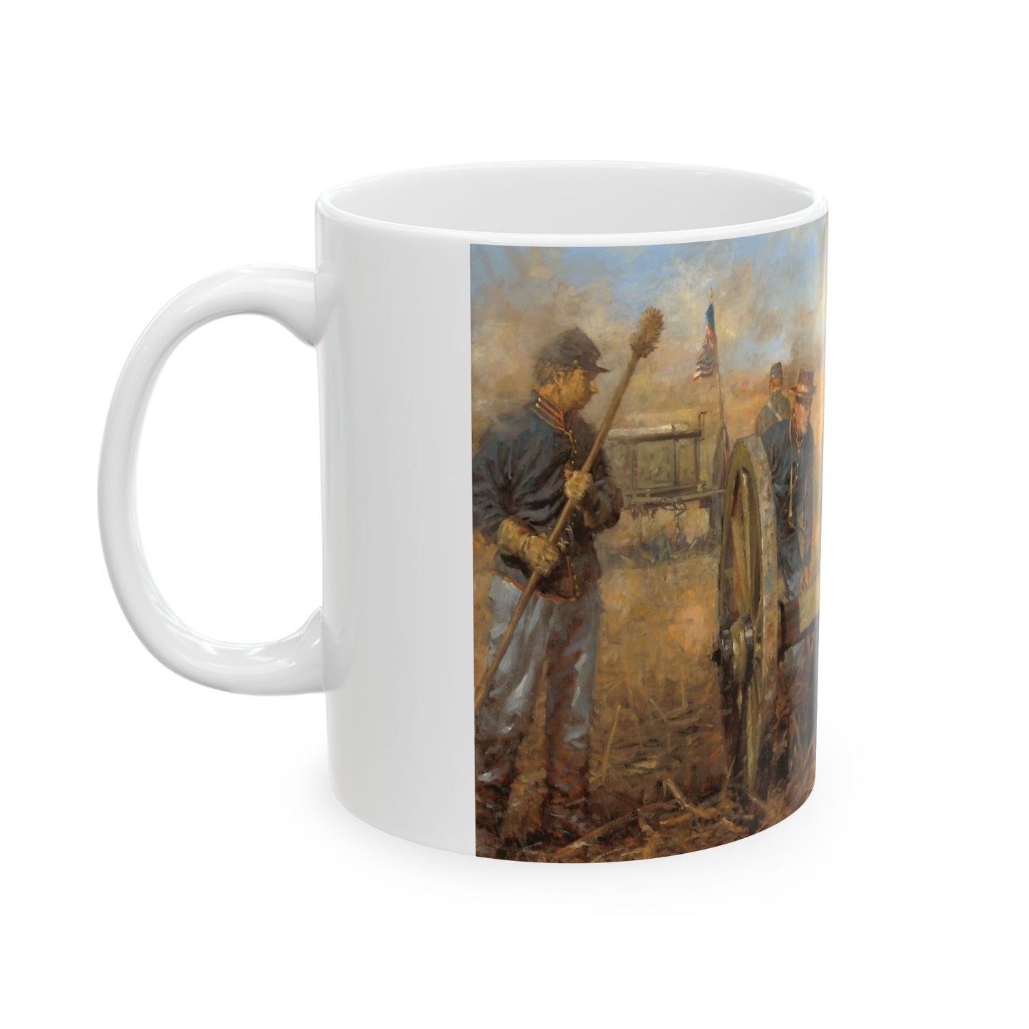 Sigel takes Aim - Ceramic Mug Pea Ridge Civil War Design.