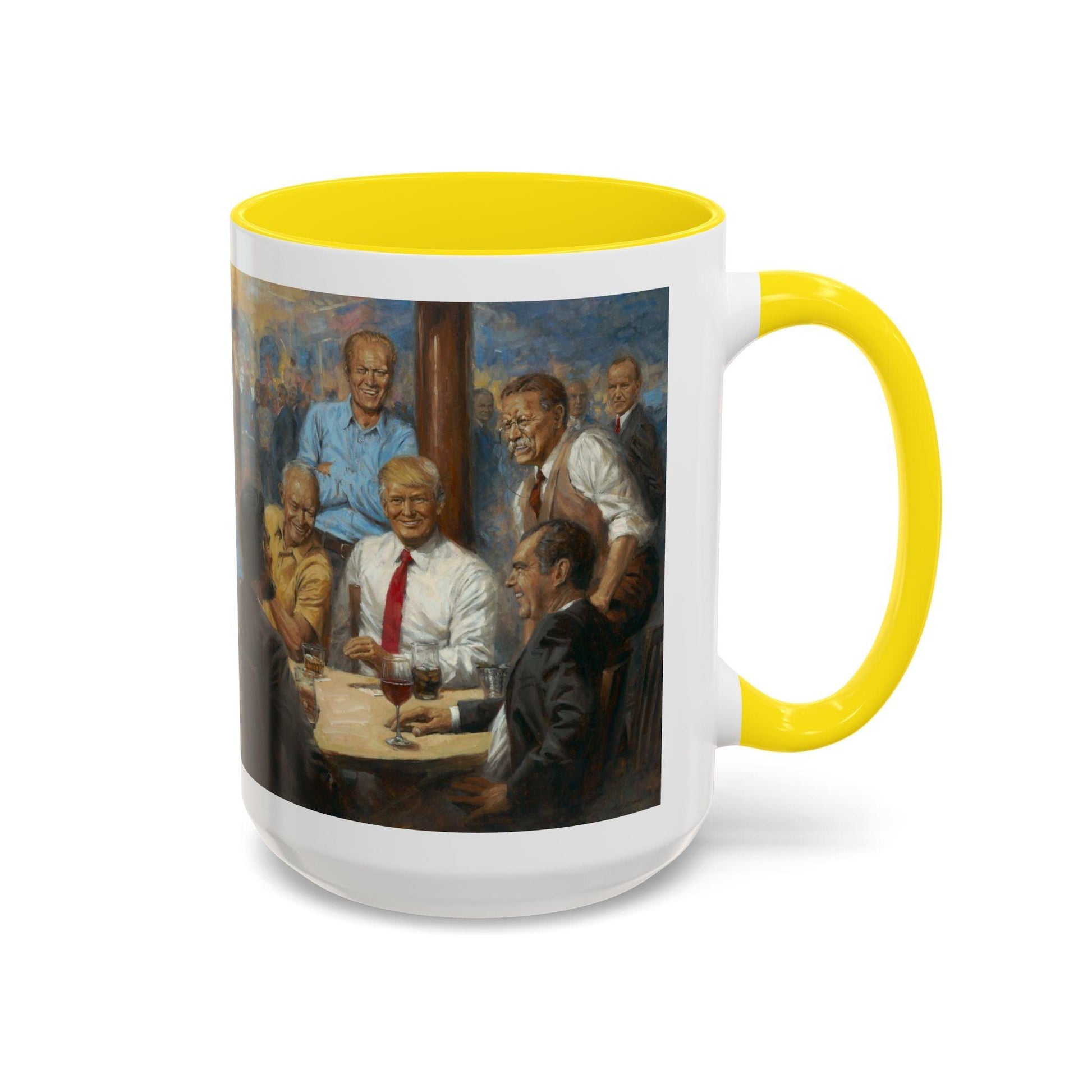 The Repub Club Coffee Mug - Elegant Accent Coffee Mug 11oz & 15oz - Presidential Gathering Design feat. Trump - Andy Thomas Designs