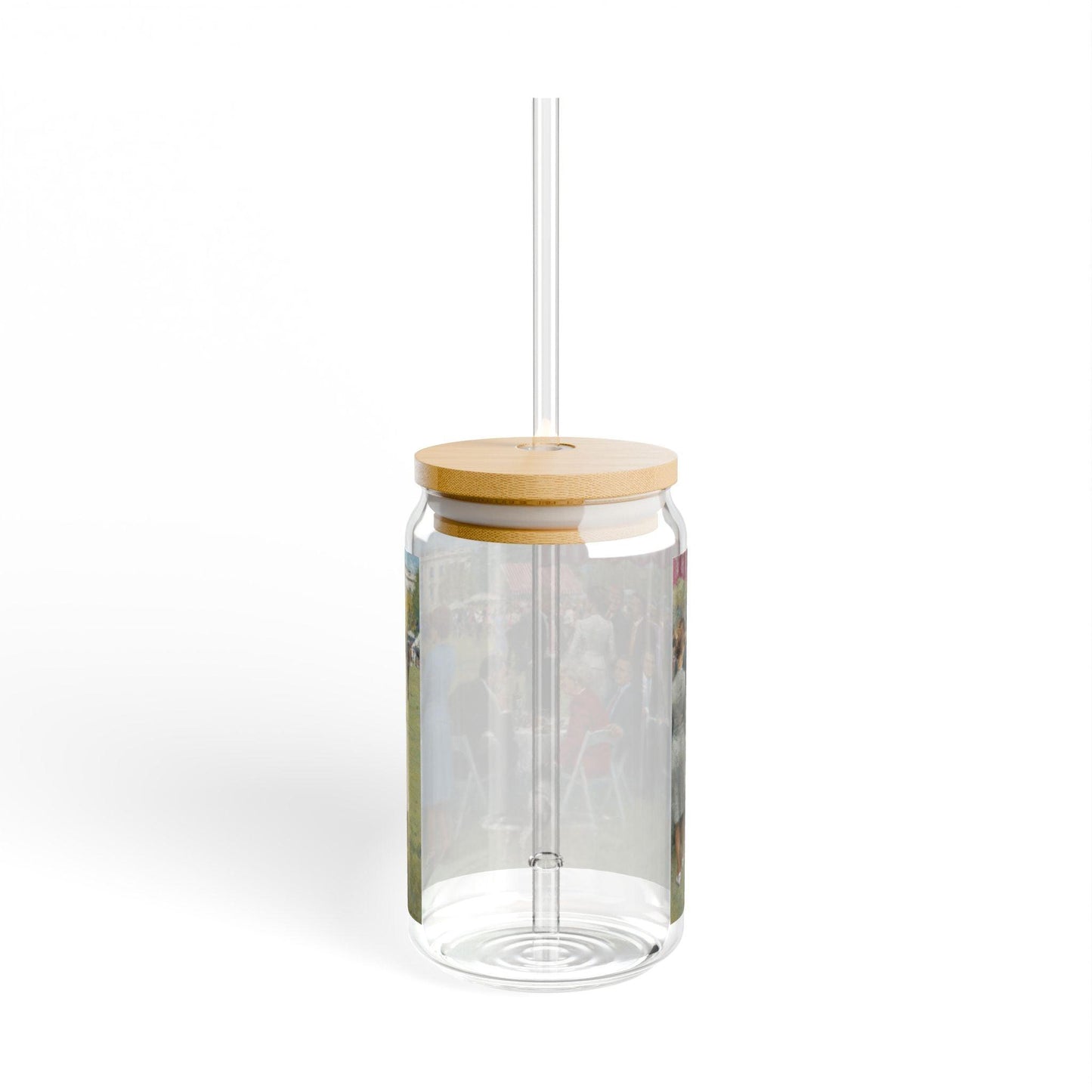 The Republican Party | Artistic 16oz Sipper Glass with Eco-Friendly Bamboo Lid - Andy Thomas Designs