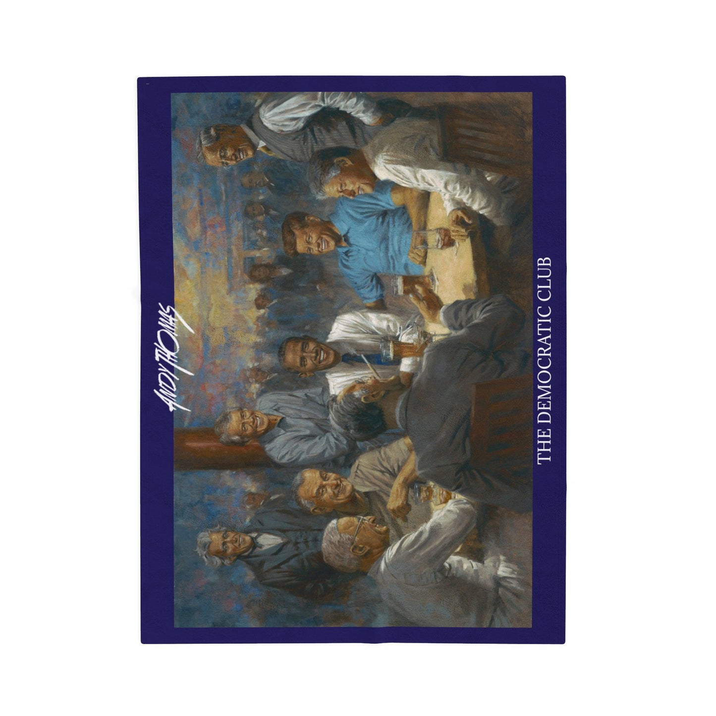 The Democratic Club Full View - Velveteen Plush Blanket