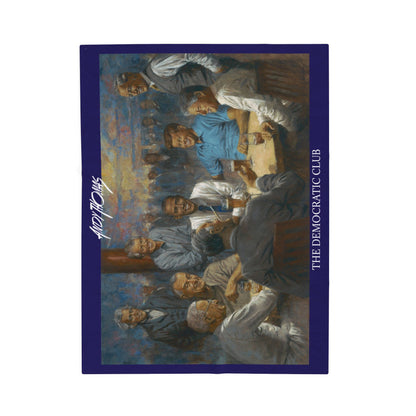 The Democratic Club Full View - Velveteen Plush Blanket