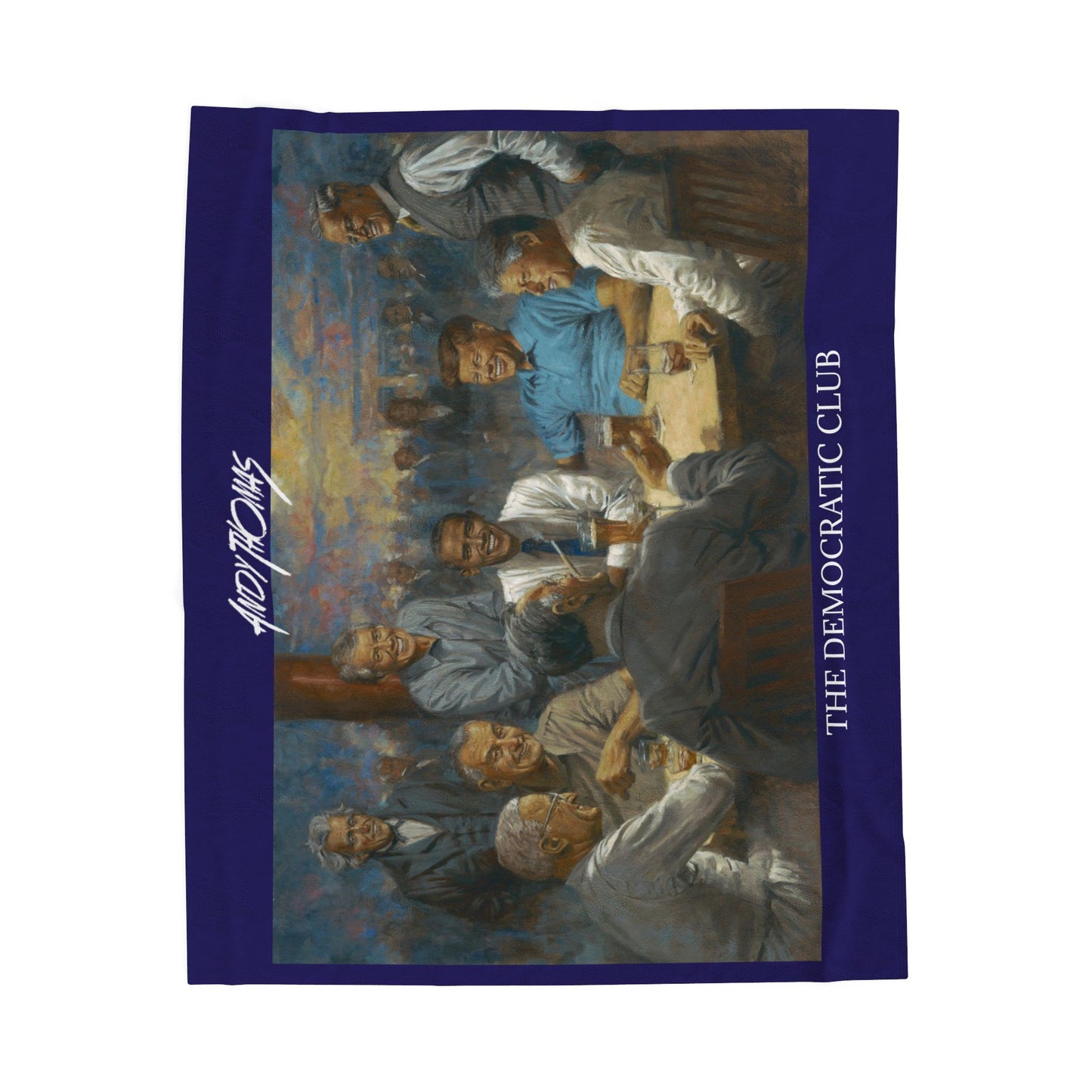 The Democratic Club Full View - Velveteen Plush Blanket