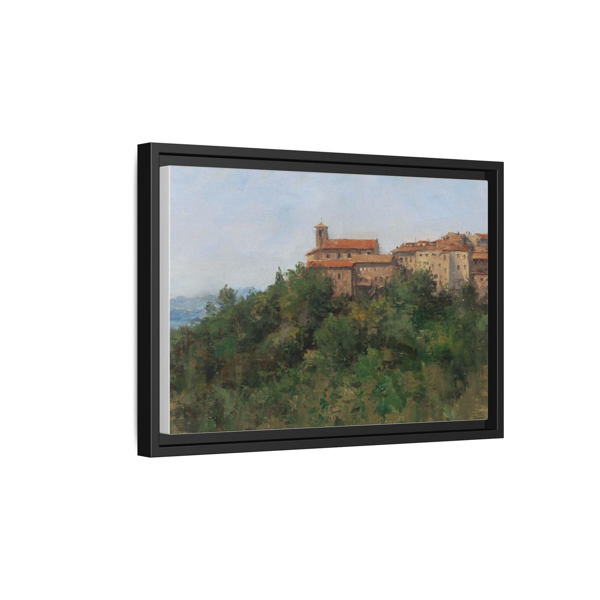 Hilltown Scansano - Framed Matte Canvas Art - Colorful Italian Landscape - Andy Thomas Designs