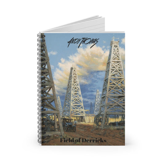 Field of Derricks - Spiral Notebook - Ruled Line - Andy Thomas Designs