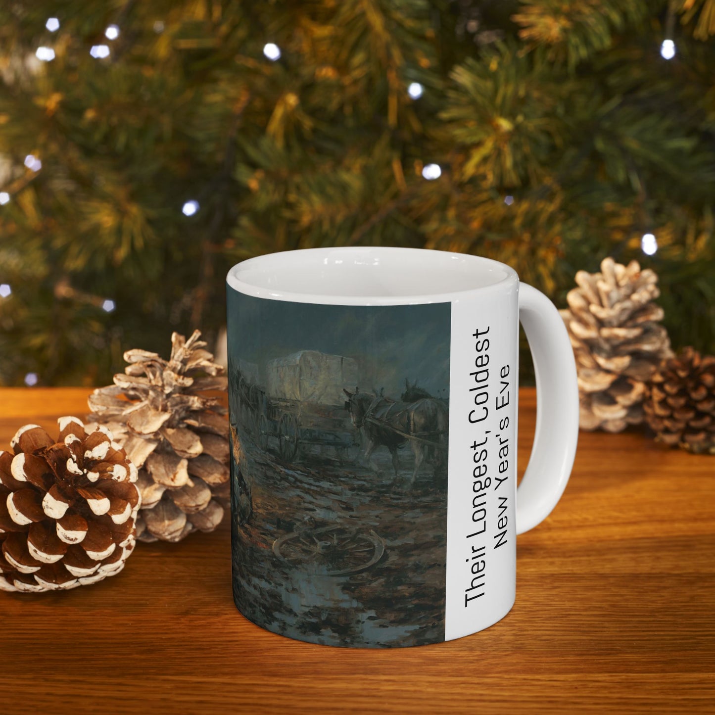 Their Longest, Coldest New Year's Eve - Ceramic Mug with Stones River Civil War Design.